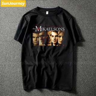 เสื้อยืดผ้าฝ้าย เสื้อยืดคอกลม ผ้าฝ้าย พิมพ์ลาย The Vampire Diaries The Mikaelsons สไตล์ฮิปฮอป สตรีท โอเวอร์ไซซ์ สําหรับผ