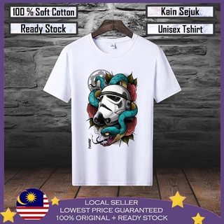 เสื้อยืด ผ้าฝ้าย 100% พิมพ์ลาย SNAKE STARWAR Viral Lelaki สําหรับผู้ชาย