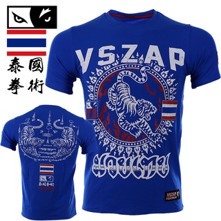 ถูกสุดๆมวยเสื้อผ้าNew tee shirt homme VSZA Tiger Muay Thai Fitness Shortsleeved Men Tshirt MMA Fight Wear Wrestling tshi