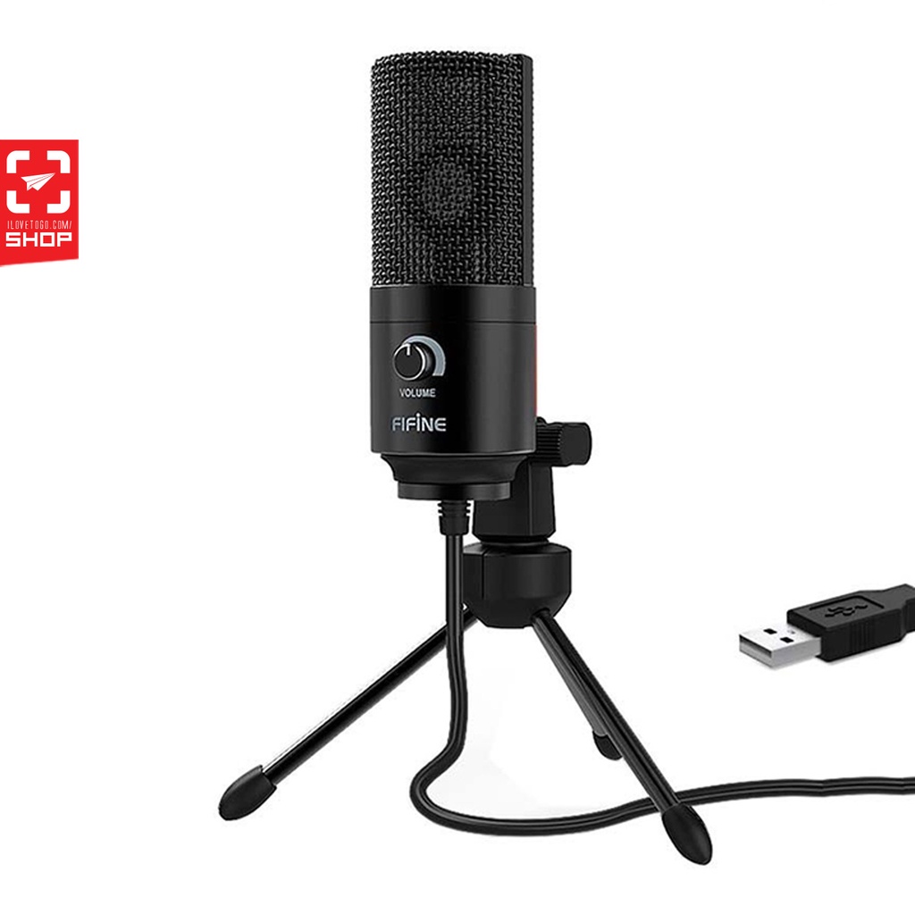 ไมโครโฟน FIFINE - K669 USB Microphone with Volume Dial