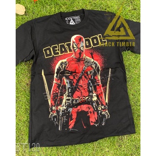 DeadPool Hero เสื้อยืด สีดำ BT Black Timber T-Shirt ผ้าคอตตอน สกรีนลายแน่น S M L XL XXL