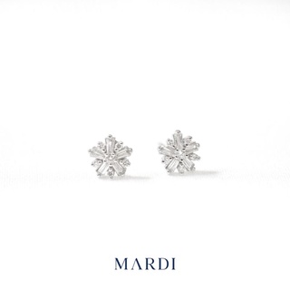 Mardi Jewelry ต่างหูเงินแท้ 925 Majestic Flower Earrings Silver