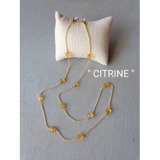 สายคล้องแมส หินนำโชค  " CITRINE" "ซิทรีน"