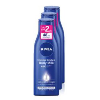 คุ้มสุดๆ NIVEA INTENSIVE MOISTURE BODY MILK นีเวีย บอดี้ มิลค์ อินเทนซีฟ มอยส์เจอร์ ขนาด 250ml ยกแพ็ค 3ขวด ครีมทาผิว โลช