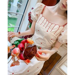 026 Sweet Peach : Rosy Hill Dress เดรสเจ้าหญิงน่ารัก