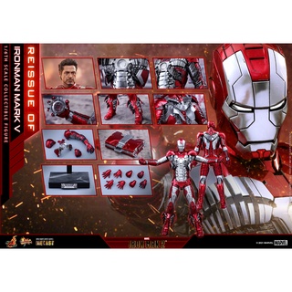 Hot Toys MMS400D18 Iron Man Mark V (Reissue) Collectible Figure Iron Man 2 1/6 โมเดล ฟิกเกอร์ ของสะสม