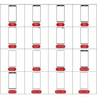 แผ่นกระจก LCD (ไม่มีดิจิไทเซอร์ LCD) สําหรับ Samsung galaxy S8 S9 S10 S20 Note 8 9 10 Plus 4G 5G