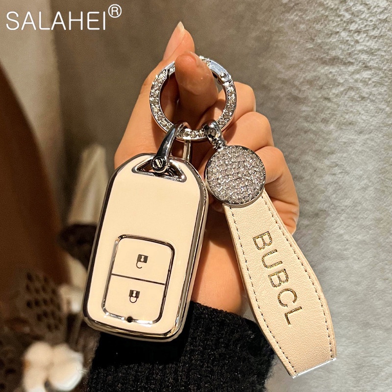 รถ TPU Key Case ฝาครอบผู้ถือ Auto Key กระเป๋าสําหรับ Honda CRV CR-V Fit Civic Accord HR-V HRV City Odyssey XR-V อุปกรณ์เสริม