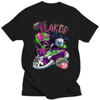 เสื้อยืดคอกลม ผ้าฝ้าย 100% พิมพ์ลาย Invader Flakes Invader Zim สําหรับผู้ชาย 2022S-5XL