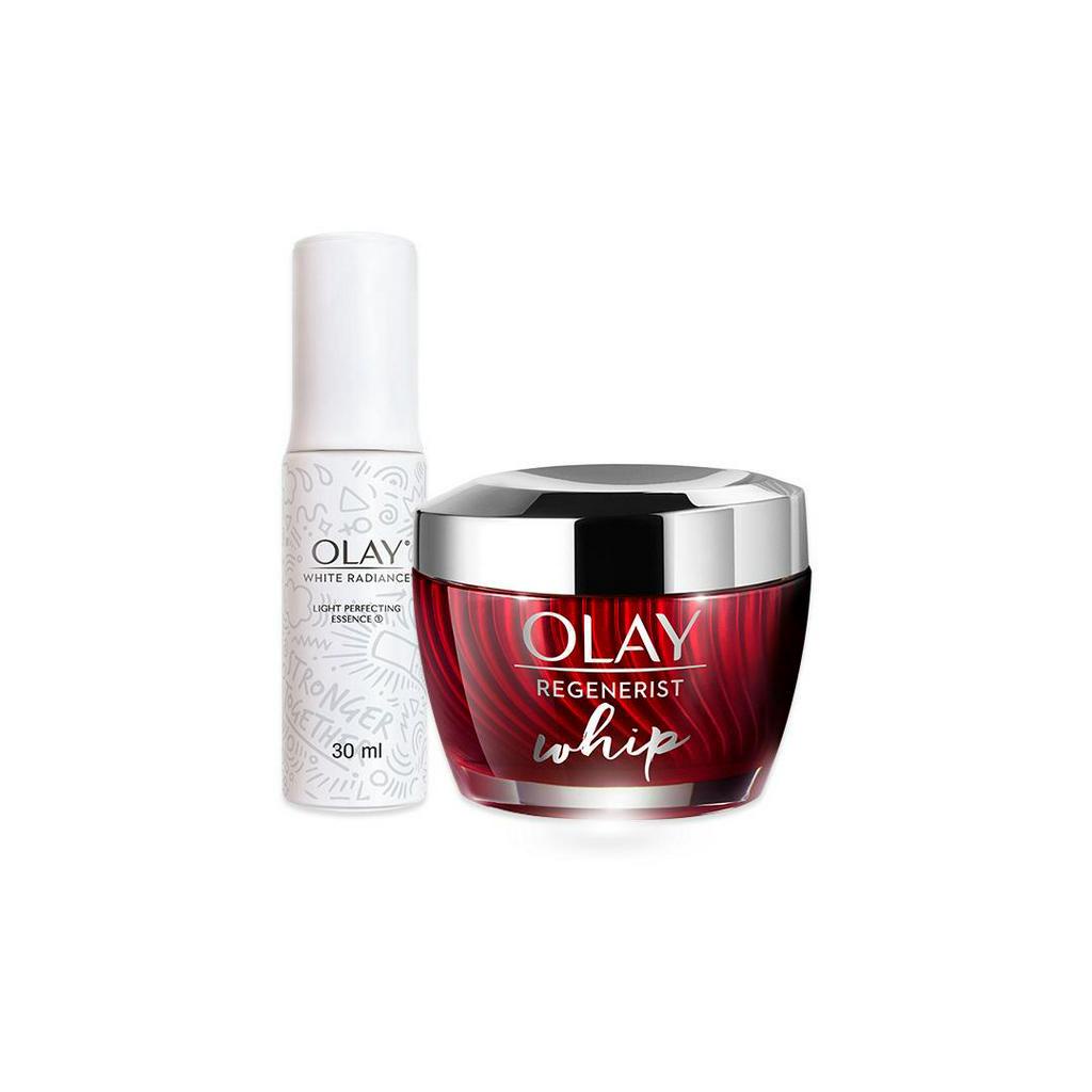 [Limited Edition] OLAY โอเลย์ White Radiance Essence เพื่อผิวกระจ่างใส 30ml + Regenerist Whip ครีมบำ