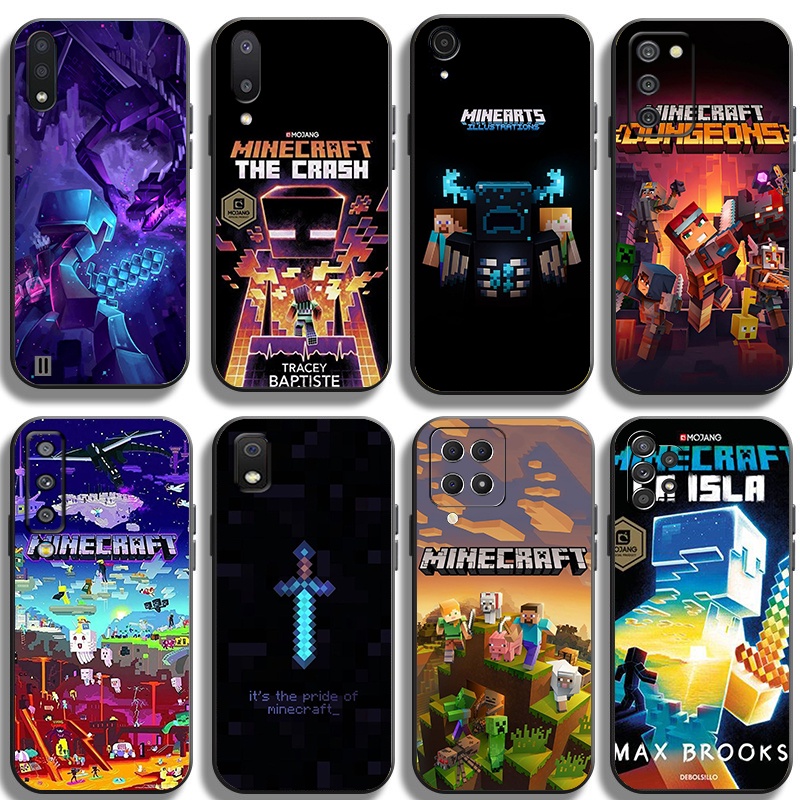 เคสโทรศัพท์ Samsung S9 S10 S10E Plus Lite Minecraft Speedrunner
