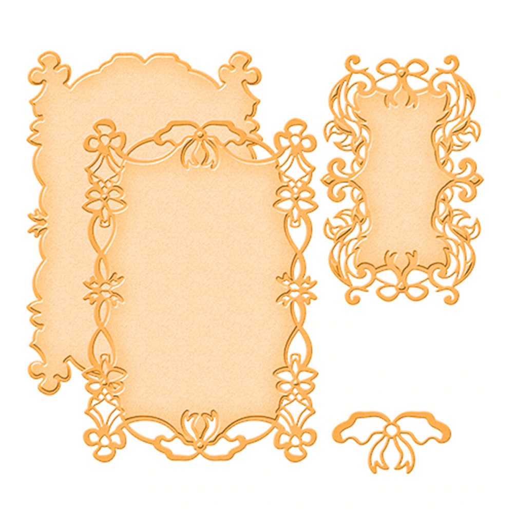 DM_Lace Frame Metal Cutting Dies DIY Scrapbooking Emboss Paper Cards ...