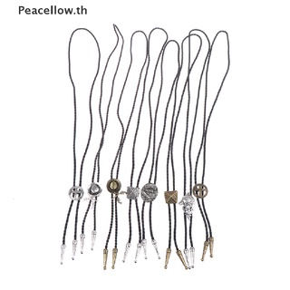 【Peacellow】สร้อยคอเชือกหนัง จี้หมวกคาวบอย สไตล์วินเทจ สําหรับผู้ชาย