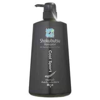 Shokubutsu For Men Cool Sport Shower Cream ครีมอาบน้ำเย็นสดชื่น ระงับกลิ่นกาย สำหรับผู้ชาย 500ml.