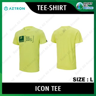 Aztron Cotton Polyester Icon Tee T-shirt Yellow เสื้อยืด สวมใส่สบาย เนื้อผ้า Cotton ผสม Polyester