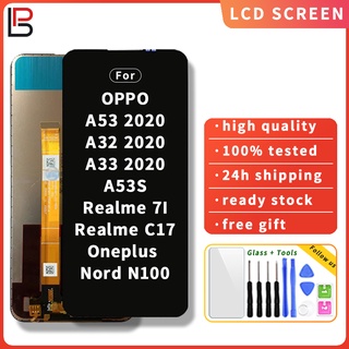 อะไหล่หน้าจอสัมผัสดิจิทัล Lcd แบบเปลี่ยน สําหรับ Oppo A53 2020 A32 2020 A33 2020 A53s Realme 7i C17 Oneplus Nord N10 5G N100 1+N100