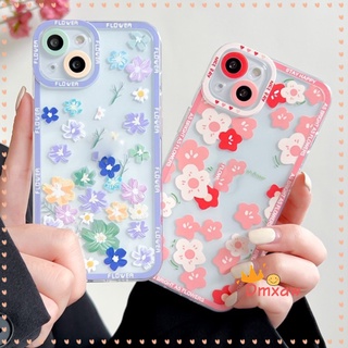 เคสโทรศัพท์มือถือแบบนิ่ม ใส ลายดอกไม้ หลากสี สําหรับ Samsung Galaxy M23 5G A23 A13 4G A03 S21 FE A13 4G A03 Core A10S A53 5G A73 A33 5G M52 A52 A52S A72