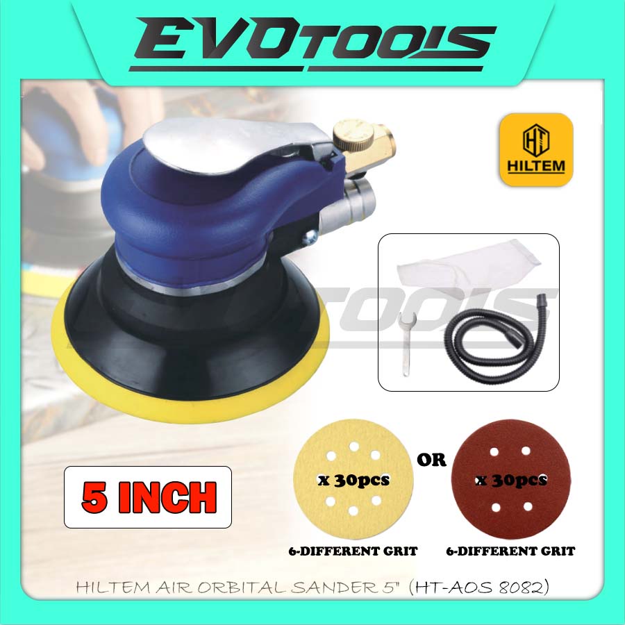 HILTEM AIR ORBITAL SANDER 5" (HT-AOS 8082)/AIR SANDER/5 ORBITAL AIR PALM SANDER/MESIN PENGILAT KERET