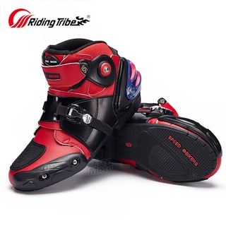 Pro-biker Mens Motorcycle Boots PU Leather Combat Boots for …