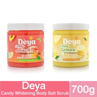 ดีย่า แคนดี้ไวท์เทนนิ่ง บอดี้ ซอลล์ สครับ 700กรัม Deya Candy Peach/Lemon Whitening Body Salt Scrub 700 g