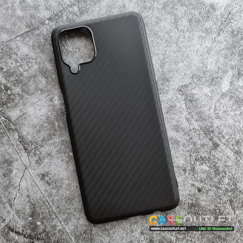 เคส Samsung A12 A14 A42 5g TPU ลายคาร์บอน เคฟล่า ดำด้าน เคสใส่ป้องกันรอบเครื่อง ใส่เท่ห์ๆ