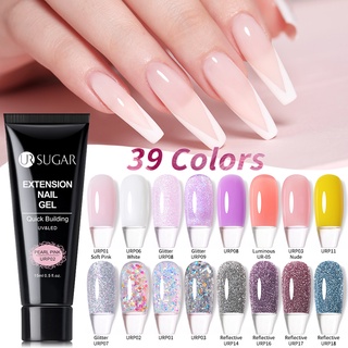 Ur SUGAR ยาทาเล็บเจล UV สีนู้ด สีชมพู สําหรับต่อเล็บเจล 15 มล.