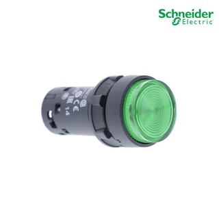 Schneider Electric สวิตช์ปุ่มกดมีแลมป์ แบบสีเขียวชนิด LED แบบต่อตรง 24 V AC/DC , 1 NO รุ่น XB7NW33B1