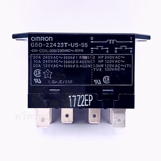 G5D-22423T-US-55 Power Relay 220VAC-20A 2คอนแทค 6 ขา