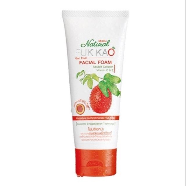 Mistine Natural Fuk Kao Facial Foam 80g. มิสทีน เนเชอรัล ฟักข้าว เฟเชียล โฟม,โฟมทับทิม80กรัม EXP 2026