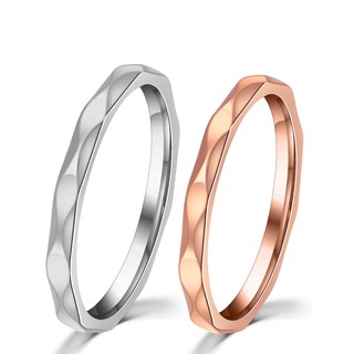 Women Jewelry Titanium Steel Ring prismatic minuteness couple Rings qf006