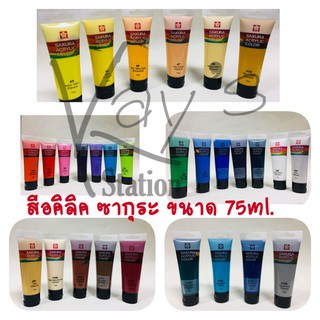 SAKURA Acrylic Colour สีอริลิคหลอด ซากุระ 75 ml.