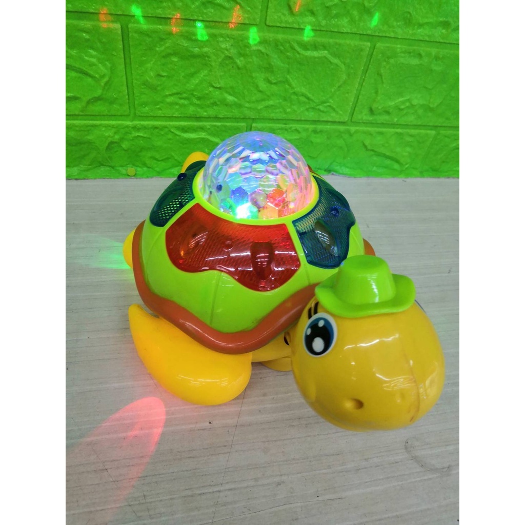 ของเล่น เต่า มีเสียง+แสงไฟ เคลื่อนที่ เดินหน้า ถอยหลัง ซ้ายขวา หมุน  TORTOISE NO.SM456-2