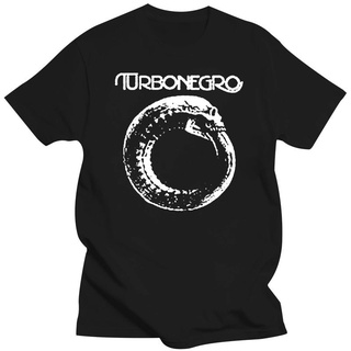 เสื้อยืดหนัง พิมพ์ลาย Turbonegro Scandinavian สีดํา สไตล์พังก์ร็อค สําหรับผู้ชาย