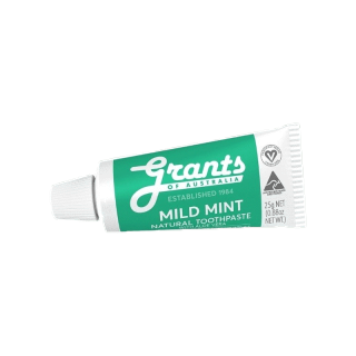 GRANTS OF AUSTRALIA Mild Mint with Aloevera Toothpaste ยาสีฟัน มาย มิ้นท์ ผสมว่านหางจระเข้ 25g (Travel Size)