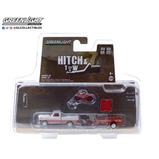 Greenlight 1/64 Hitch &amp; Tow Series 20 - 1972 Ford F-100 &amp; Utility Trailer with 1920 Indian Scout 32220-A