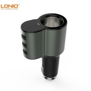 LDNIO CM11 หัวชาร์จในรถยนต์ USB 3 ช่อง 5.1A และช่องจุดบุหรี่ในรถยนต์ 1 ช่อง