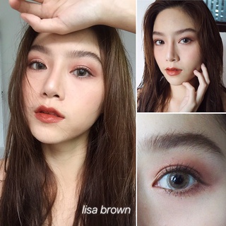 คอนแทคเลนส์🌈Lisa🌈 Brown/Gray (Kitty Kawaii) ขนาดบิ๊กอาย💖