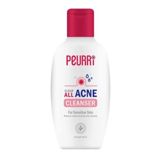 Exp 042023 Peurri clear acne CLEANSER 100ml เจลล้างหน้าเพียวรี่ เจลทำความสะอาดผิวหน้า ลดสิว ควบคุมความมัน SWX5