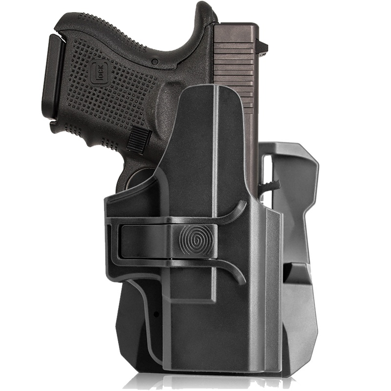 Tactical OWB Glock 26 27 33 (Gen 1-4) Gun Holster, Paddle Chest Holster Pistol Drop Lep Thgih Holder