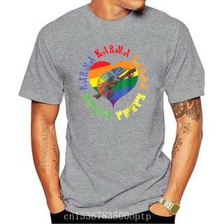 เสื้อยืดcalandfashionเสื้อยืดลําลอง ผ้าฝ้าย แขนสั้น พิมพ์ลาย Chameleon Karma 80s pride 1980s Pop Club Culture สีดํา สํ