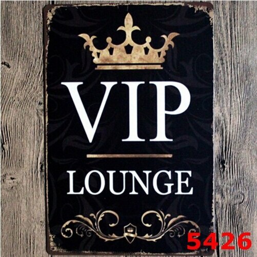 Vip Lounge Eclusive Club ป้ายดีบุกตลก Bar Cafe Garage Wall Decor Retro Giftcm