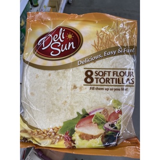 แผ่นแป้งสาลี ชนิดนุ่ม รสดั้งเดิม ตรา เดลีซัน 320g. Soft Flour Tortillas ( Delisun Brand ) ซอฟท์ ฟลาวร์ ตอติญ่า