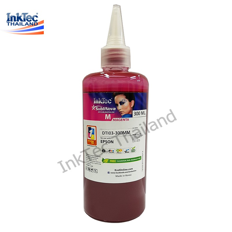 (DTI)InkTec น้ำหมึกพิมพ์ผ้า หมึกซับ Sublimation Ink 300 ml. สีแดง  รุ่น DTI03-300MM - Magenta