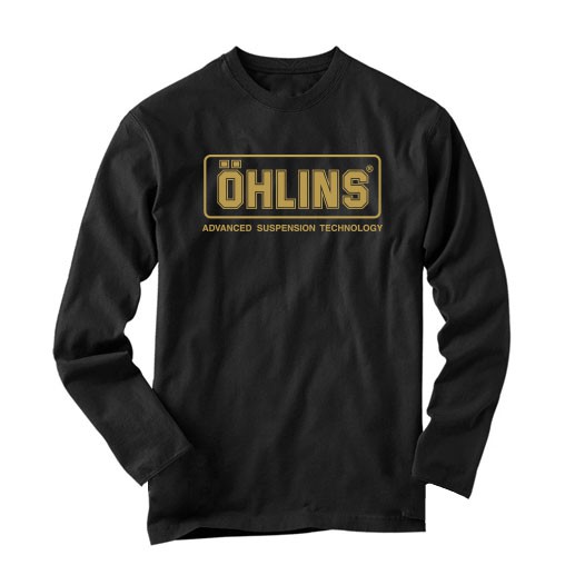 OHL001GOLD เสื้อยืด คอกลม แขนสั้น แขนยาว GOLD LIMITED OHLINS RACING CAR MOTOECYCLES สีทอง รถซิ่ง