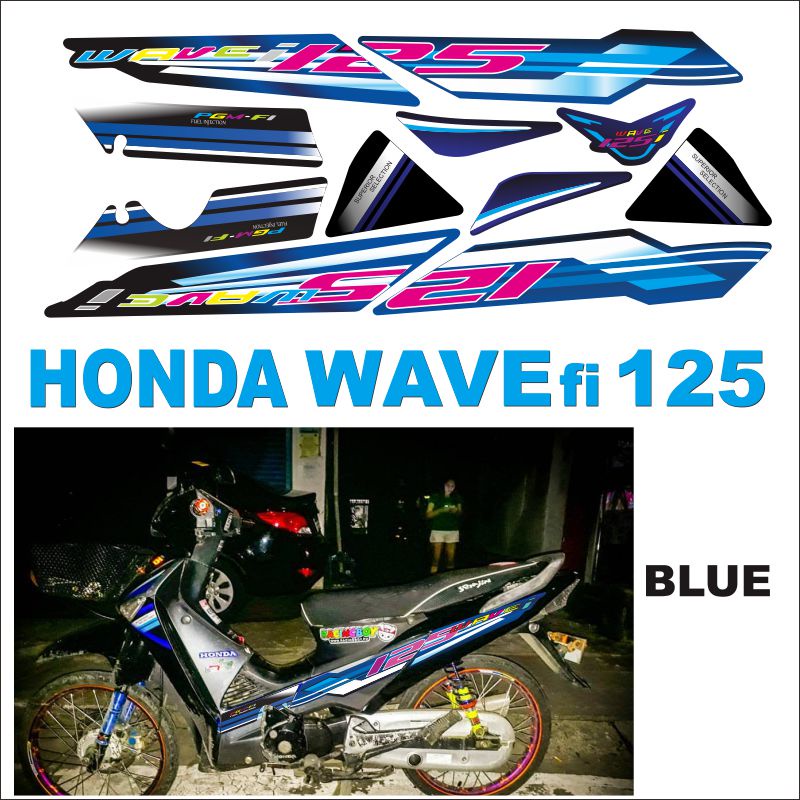 สติ๊กเกอร์ Honda Wave Fi 125 ติ๊กเกอร์ เวฟ 125i กันน้ํา