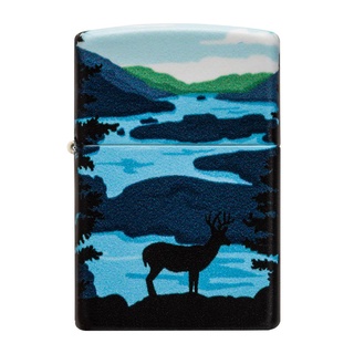 Zippo ไฟแช็กรุ่น 49483 Deer Landscape ของแท้ รับประกันตลอดชีวิต นำเข้าและจำหน่ายโดยตัวแทนจำหน่าย