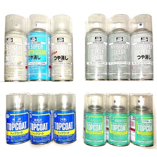 Mr CLEAR COLOR TOPCOAT(แบบกระป๋อง) สีเคลียร์เงา ด้าน สีเคลือบเงา ด้าน กันดั้ม กันพลา gumdam gunpla model รถ ทหาร