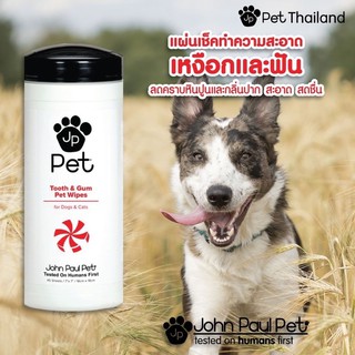 JP Pet - Tooth &amp; Gum Wipes ผ้าเช็ดเหงือกและฟัน สำหรับสุนัขและแมว