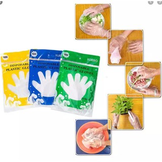 ถุงมือพลาสติค ถุงมือเอนกประสงค์ ปลอดภัย ถุงมือทำความสะอาด Plastic Gloves T0889