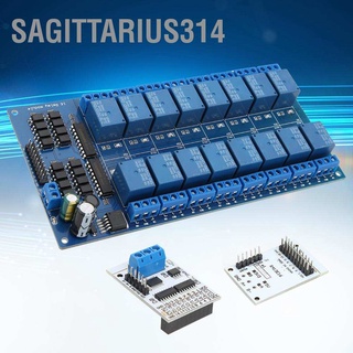 Sagittarius314 บอร์ดโมดูลรีเลย์ควบคุม 5V 16 ช่อง RS485 RTU LO